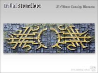 Tribal Stonefloor Bases - 25x50mm Diorama (6)