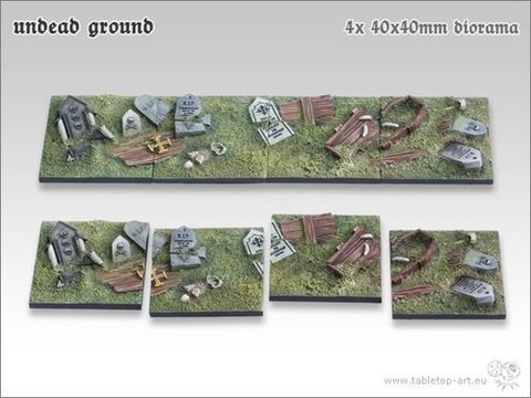 Undead Ground Bases - 40x40mm Diorama (4)