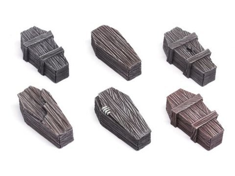 Wood Coffins - Set 2 (6)