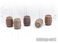 Wooden Barrels Set 2 - Medium Barrels (5)