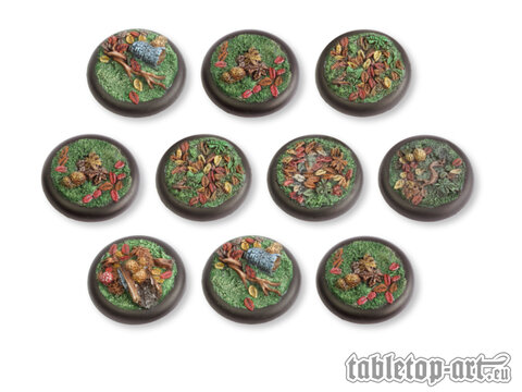 Woodland Bases - 30mm Round Lip (10)