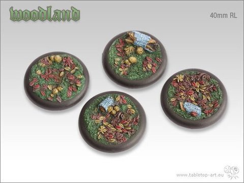 Woodland Bases - 40mm Round Lip (2)