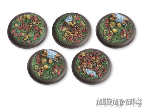 Woodland Bases - 40mm Round Lip (5)