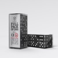 Full Pack of D6s Black & White (20)