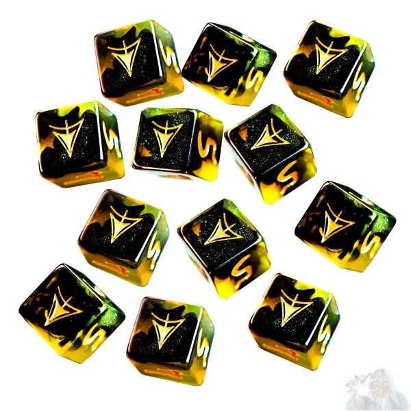 Elder Dice: Yellow Sign Dim Carcosa D6 (12)