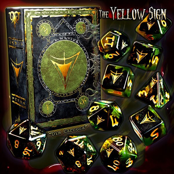 Elder Dice: Yellow Sign Dim Carcosa Polyhedral Set (10)