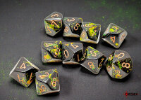 Chessex Brush Dice Set 10D10 Deep Forest