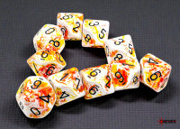 Chessex Brush Dice Set 10D10 Sunrise