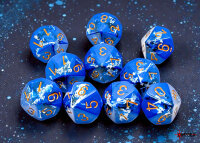 Chessex Brush Dice Set 10D10 Wavebreak