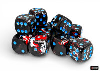Chessex Brush Dice Set D6 Dark Side 16mm (12)
