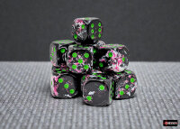 Chessex Brush Dice Set D6 Paintball 16mm (12)