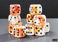 Chessex Brush Dice Set D6 Sunrise 16mm (12)