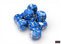 Chessex Brush Dice Set D6 Wavebreak 16mm (12)