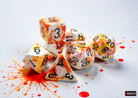 Chessex Brush Polyhedral Dice Set Sunrise (7)