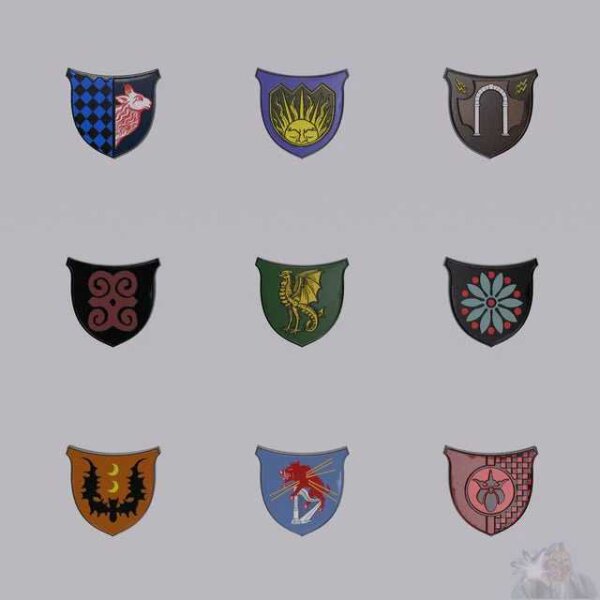 Dolmenwood: Noble House Enamel Pin Set