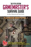 Gamemasters Survival Guide 5E - Playbook Sheets Vol. 1 (EN)