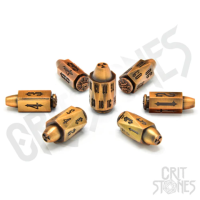 Ballistic Brass Metal RPG Dice Set (7)