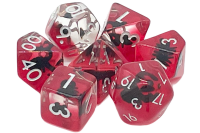 Animal Kingdom Scorpion Black w/Red Dice Set (7)