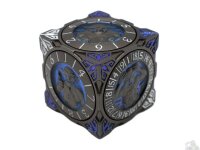 7 in 1 Dice Spinner Dice Goblin Matte Black w/Blue