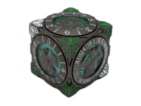 7 in 1 Dice Spinner Dice Goblin Matte Black w/Green