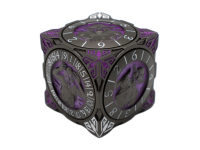 7 in 1 Dice Spinner Dice Goblin Matte Black w/Purple
