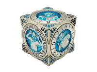 7 in 1 Dice Spinner Dice Goblin Silver w/Teal